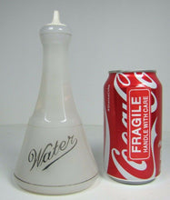 Load image into Gallery viewer, WATER Antique Bottle Barber Apothecary Opalescent White Glass w Milk Glass Top
