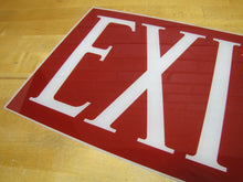 Load image into Gallery viewer, EXIT Art Deco Reverse on Glass Sign Gothic Lettering Theatre Industrial Safety
