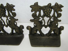 Load image into Gallery viewer, 1930 Creation Co Foxes Grapes Aesop&#39;s Fable Borzoi Wolfhounds Art Bookends
