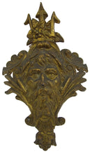 Load image into Gallery viewer, POSEIDON TRIDENT Antique 19c Brass Decorative Art Architectural Hardware Element
