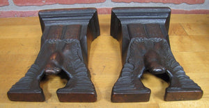 NATIONAL LIBERTY INSURANCE Co of AMERICA Old Cast Iron Eagle Bookends 1929