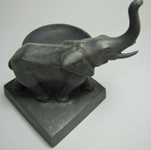 Load image into Gallery viewer, Art Deco BRONZART ELEPHANT Tray Card Tip Coin Jewelry Decorative Desk Art
