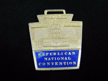 Load image into Gallery viewer, REPUBLICAN NATIONAL CONVENTION Old Medallion Fob RNC PEACE PROGRESS PROSPERITY
