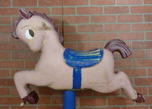 Load image into Gallery viewer, Old PONY CARNIVAL AMUSEMENT PARK RIDE Childs Fixed Roundabout Ride-On Numbered
