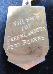 1930s BROOKLYN EAGLE BOWLING Sports 1st PLACE Medallion XX GREEN LANTERN BB