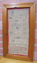 Load image into Gallery viewer, 1830 LET ALL THE FOREIGN TONGUES ALONE ... SARAH ANN STAPP School Girl Sampler

