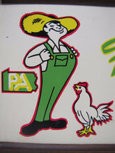 Load image into Gallery viewer, FARMERS PRIDE CHICKEN Old Advertising Sign Pennsylvania Farmer framed PA
