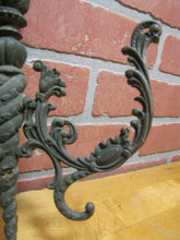 Load image into Gallery viewer, Antique 19c Bronze Flame Finial Ornate Hanger Hooks Decorative Arts Hardware A
