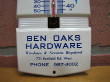 Load image into Gallery viewer, BEN OAKS TRUE VALUE Hardware Stores Advertising Thermometer Sign Sun Snowflake
