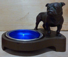 Load image into Gallery viewer, Antique Bulldog Tray cast iron bronze wash decorative art card tip coin ashtray
