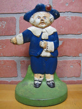 Load image into Gallery viewer, PILGRIM BOY Antique Doorstop Cast Iron Figural Decorative Art Statue Doorstopper
