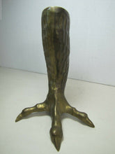 Load image into Gallery viewer, Vtg Brass Clawed Chicken Foot Candlestick unique finely detailed candle holder
