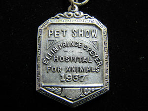 1937 PET SHOW Medallion Medal ELLIN PRINCE SPEYER HOSPITAL FOR ANIMALS