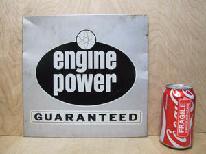 ENGINE POWER GUARANTEED Old Repair Shop Gas Station Parts Store Display Ad Sign