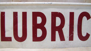 Orig Old SHELLUBRICATION Adv Sign 2 side SHELL Gas Station lube auto repair shop
