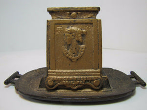 Antique AMERICAN FUSEE Co ERIE Pa Advertising Match Book Holder Egyptian Revival