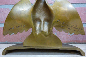 Antique Perched Eagle 13 Star James Graham Co New Haven Conn USA Bronze Bookends