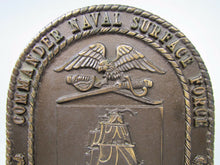 Load image into Gallery viewer, Commander Naval Surface Force U.S. Atlantic Fleet Plaque ornate copper Navy
