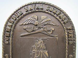 Commander Naval Surface Force U.S. Atlantic Fleet Plaque ornate copper Navy