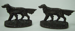 1920s GREENBLATT STUDIOS POINTER DOGS Bookends Decorative Art Statues Boston Ma