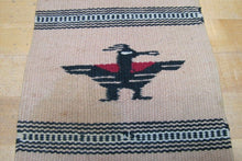 Load image into Gallery viewer, Old Southwestern Whirling Log Thunderbird Chimayo Souvenir Sample Blanket Rug
