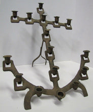 Load image into Gallery viewer, NAVAL CHAPEL ANCHOR Antique Folk Art Candlestick Holder Ship Boat Nautical Sixteen Candle Holder
