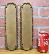 Load image into Gallery viewer, TROLLOPE LONDON 19c Bronze Gold Gilt Door Push Pair Ornate Hardware Doorpush
