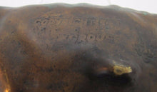 Load image into Gallery viewer, 1940s Brass GROUSE Tray Card Tip Trinket High Relief Decorative Arts
