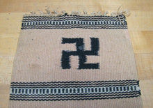 Load image into Gallery viewer, Old Southwestern Whirling Log Thunderbird Chimayo Souvenir Sample Blanket Rug
