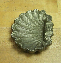 Load image into Gallery viewer, Old Brass CLAMSHELL Ashtray Ornate Fine Detailing Solid Footed Decorative Arts
