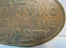 Load image into Gallery viewer, J TILTON CEMENT PAVING ATLANTIC CITY NJ Old Advertising Plaque Sign
