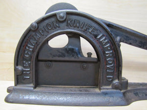 Antique ENTERPRISE The CHAMPION Cast Iron Knife Cutter Chopper PHILADELPHIA