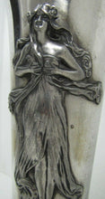 Load image into Gallery viewer, Art Nouveau Vase Lovely Maiden Long Flowing Hair Silver Plate Decorative Arts
