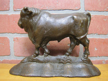 Load image into Gallery viewer, BULL BISON BUFFALO Old Doorstop Bronze Brass Decorative Arts Figural Door Stop
