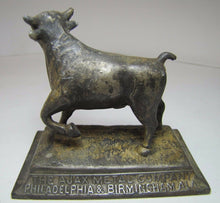 Load image into Gallery viewer, AJAX METAL Co Old Advertising Paperweight PHILADELPHIA BIRMINGHAM Bull Babbitt
