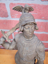 Load image into Gallery viewer, Antique GLADIATOR WARRIOR Decorative Art Statue DRAGON MONSTER Helmet Sword
