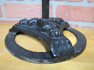 Antique Double Dragons Serpents Monsters Cast Iron Ashtray Old Colony Iron Works