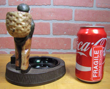 Load image into Gallery viewer, Antique Cast Iron Hubley Boy with Sack Decorative Art Ashtray Match Holder Tray
