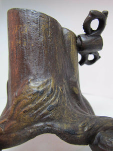 Antique Cast Iron Tree Base Roots Stand exquisite fine detailing pole base stand