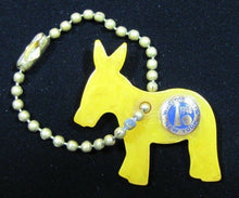 Load image into Gallery viewer, 1940 NEW YORK WORLD&#39;S FAIR DEMOCRAT Political Party DONKEY Keychain RHTF NYWF
