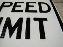 Load image into Gallery viewer, SPEED LIMIT 25 Old Heavy Embossed Steel Sign Miles Per Hour Transportation Ad
