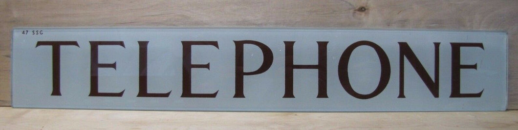 Old Glass Telephone Sign booth payphone insert thick glass advertising sign