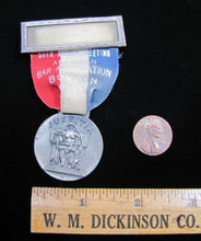 Load image into Gallery viewer, 1936 AMERICAN BAR ASSOCIATION JUSTITIA Medallion BOSTON Ribbon BASTIAN BROS NY
