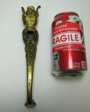Load image into Gallery viewer, Antique 19c Bronze Winged Goddess Maiden Decorative Arts Ornate Hardware Element
