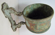 Load image into Gallery viewer, Antique Oil Lamp Wall Mount Bracket unique early bronze copper ornate detailing
