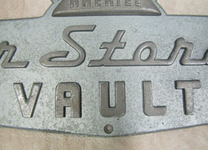 1940's HAERTEL FUR STORAGE VAULT Sign Art Deco High Relief Ornate Rare HTF