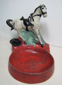 NUART NYC Cowboy Hat Horse Sadlle Tray Tip Card Coin Trinket Ashtray Art Deco