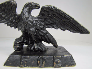 Antique Cast Iron FOE FRATERNAL ORDER of EAGLES Bookend Small Doorstop Statue