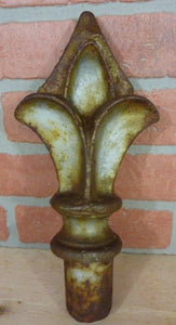 Antique Large Cast Iron Architectural Hardware Element Finial Decorative Art flt