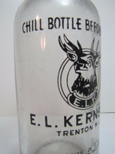 Load image into Gallery viewer, Old E L KERNS Co ELK Bottle TRENTON NJ 26oz Seltzer Chill Bottle Before Using
